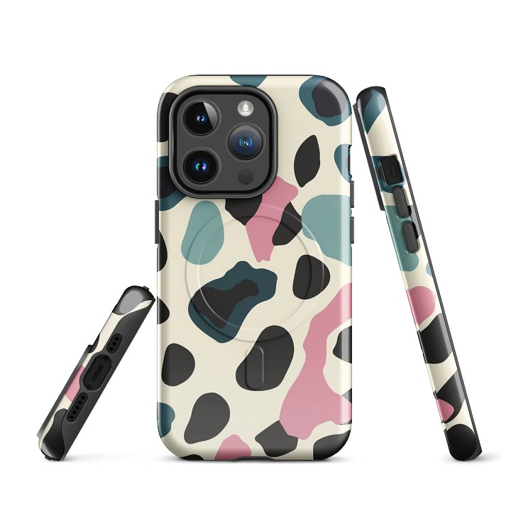 Abstract Animal Print Tough Magnetic MagSafe® iPhone® 14, iPhone 15, iPhone 16, iPhone 17, Pro, Pro Max, Plus Cases. product image (1)