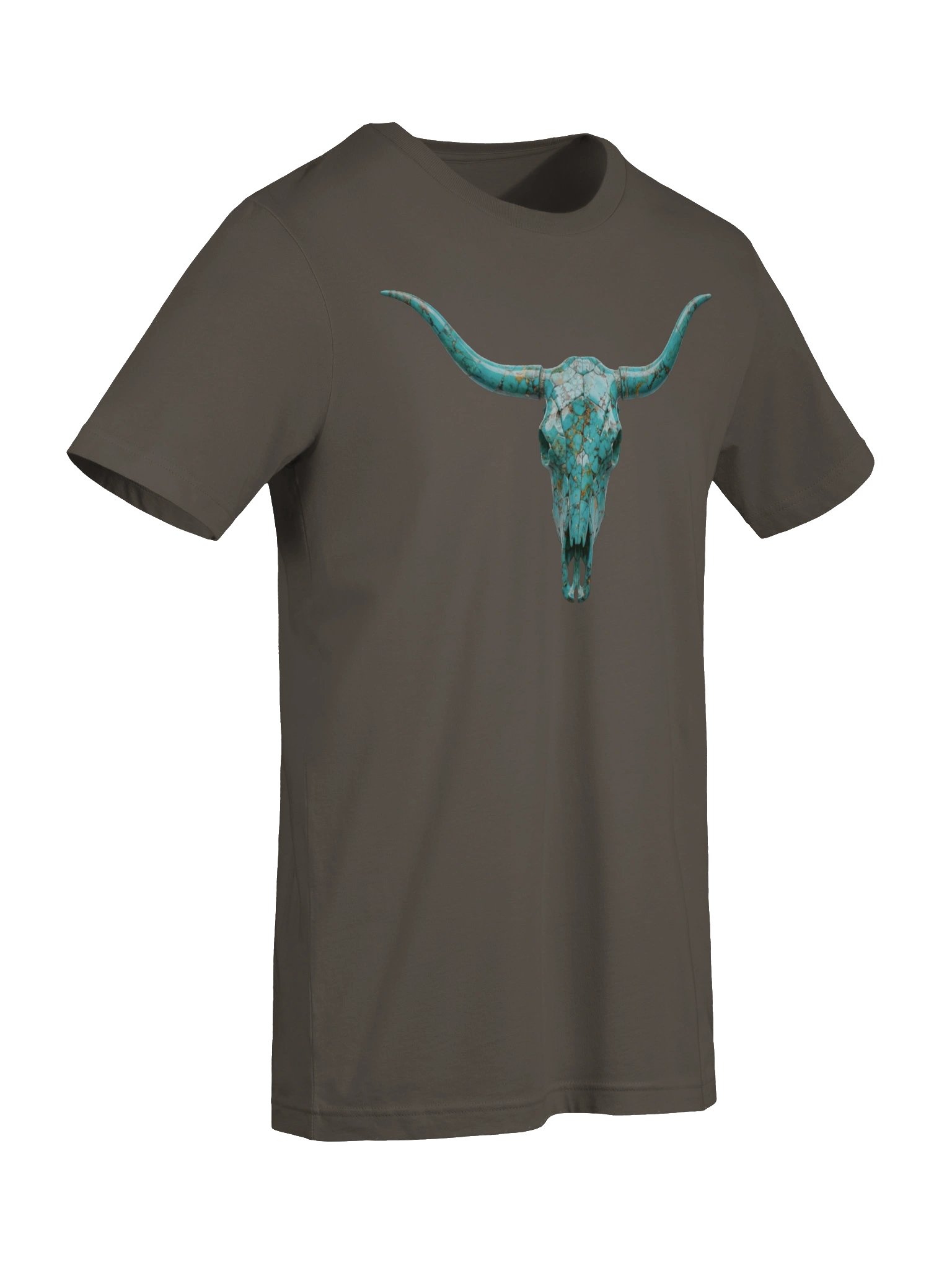 Turquoise Skull Horns Graphic T-Shirt product image (9)