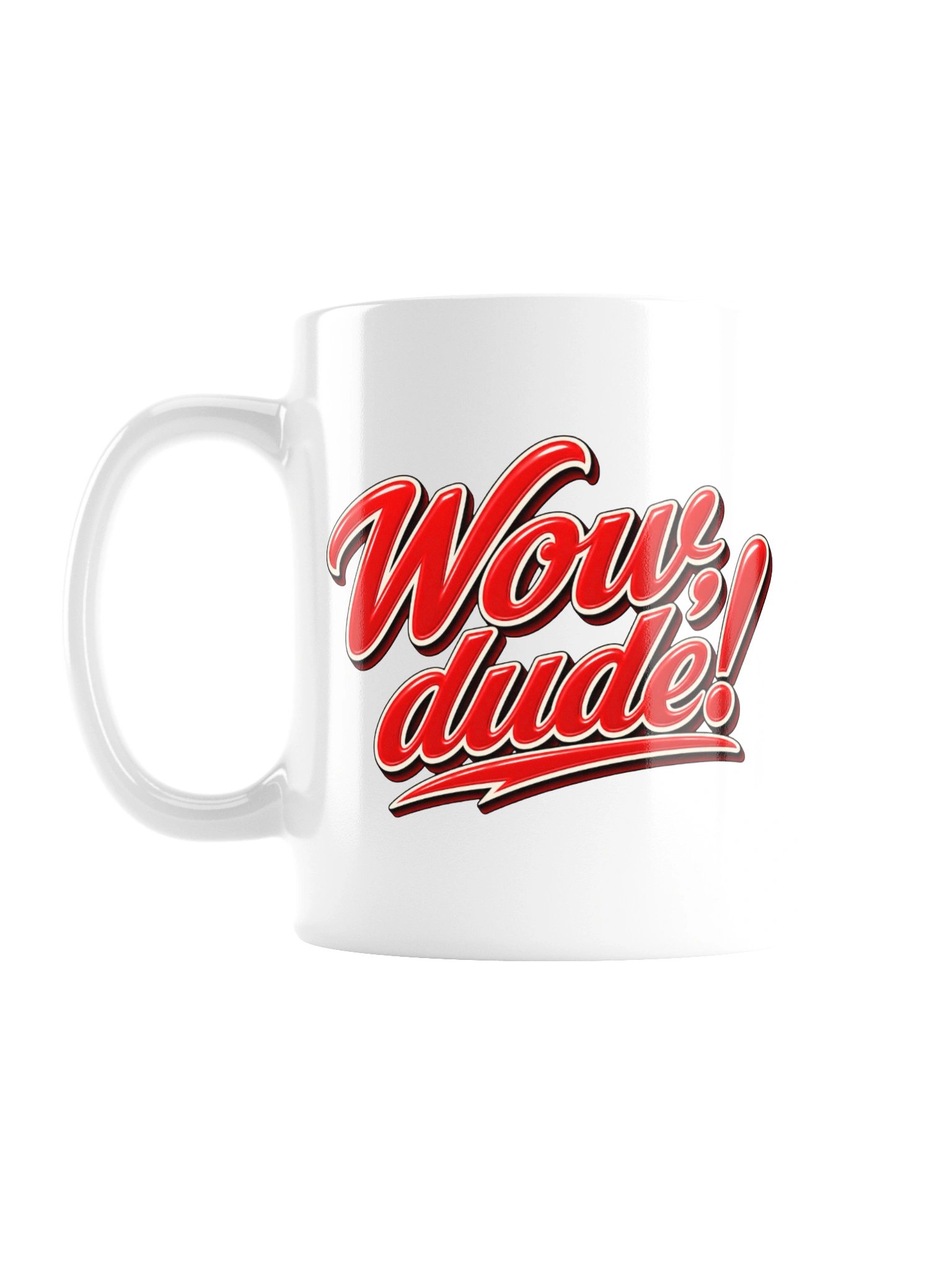 Wow, Dude! Red Text Mug product image (2)