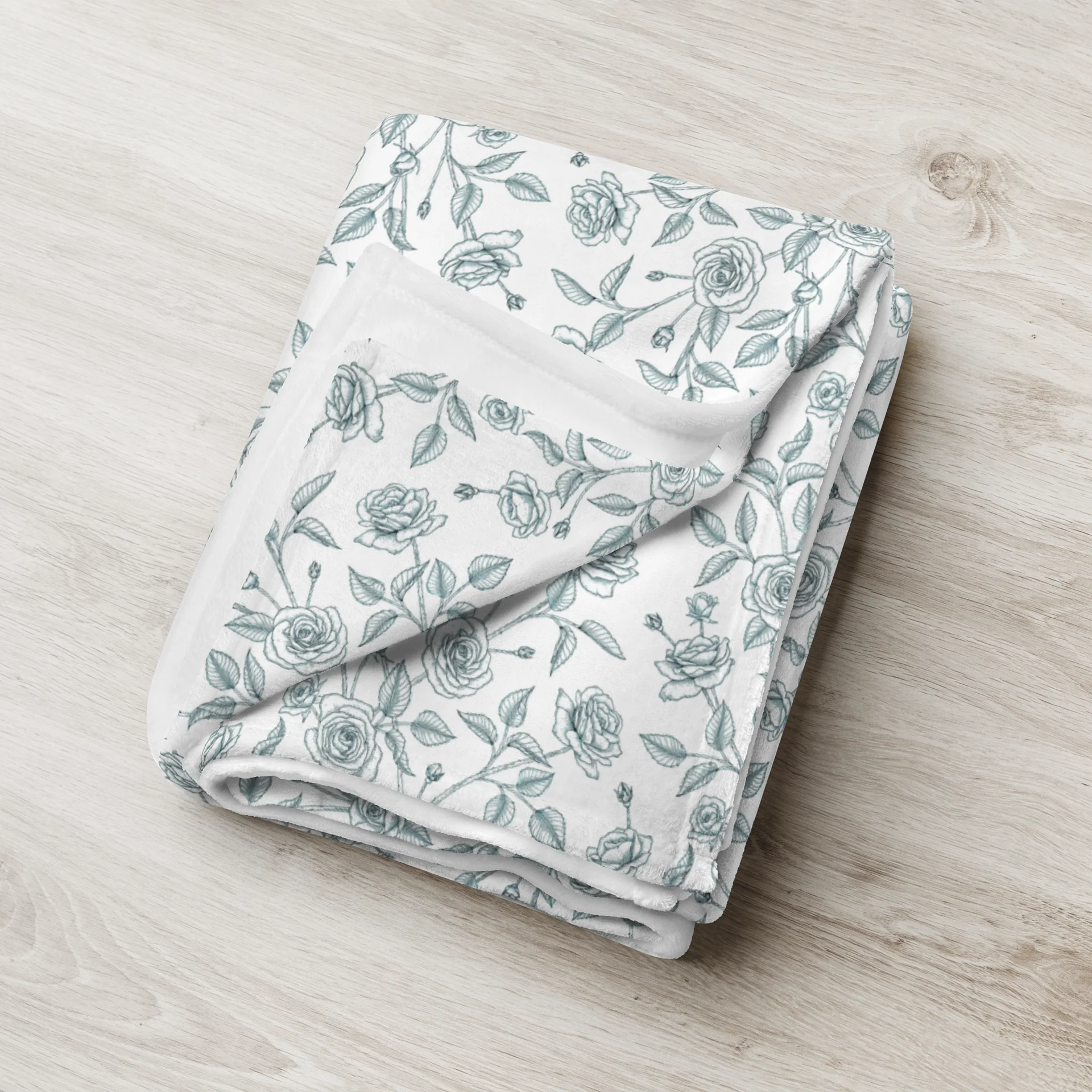 Soft Floral Line Art Throw Blanket product image (8)