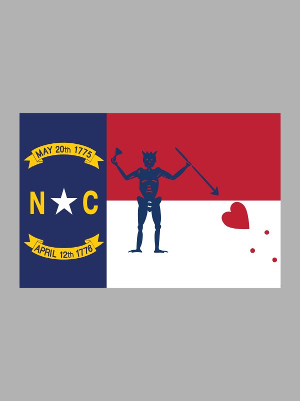 North Carolina Revenge Flag Sticker product image (2)