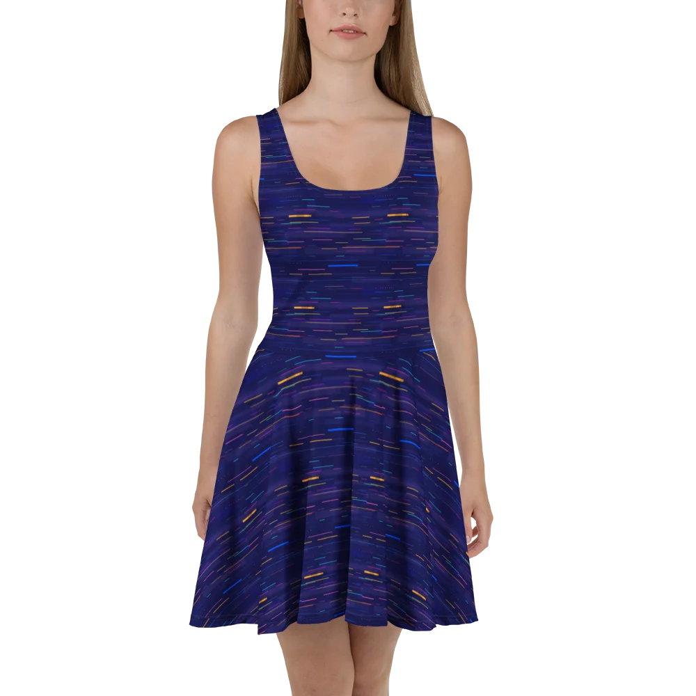 Colorful City Street Lights Women's Skater Dress product image (2)