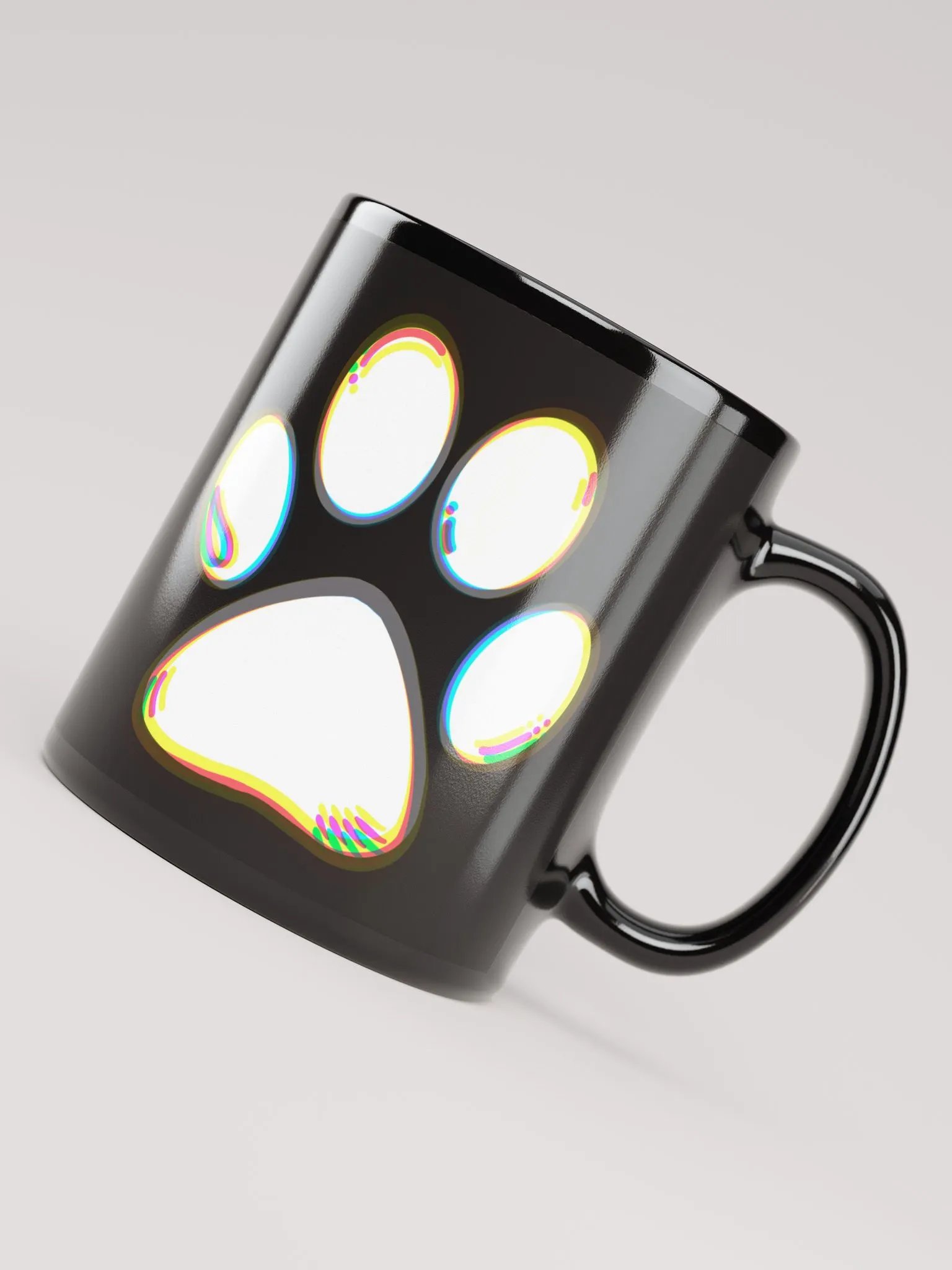 (Black) White Paw Mug product image (8)