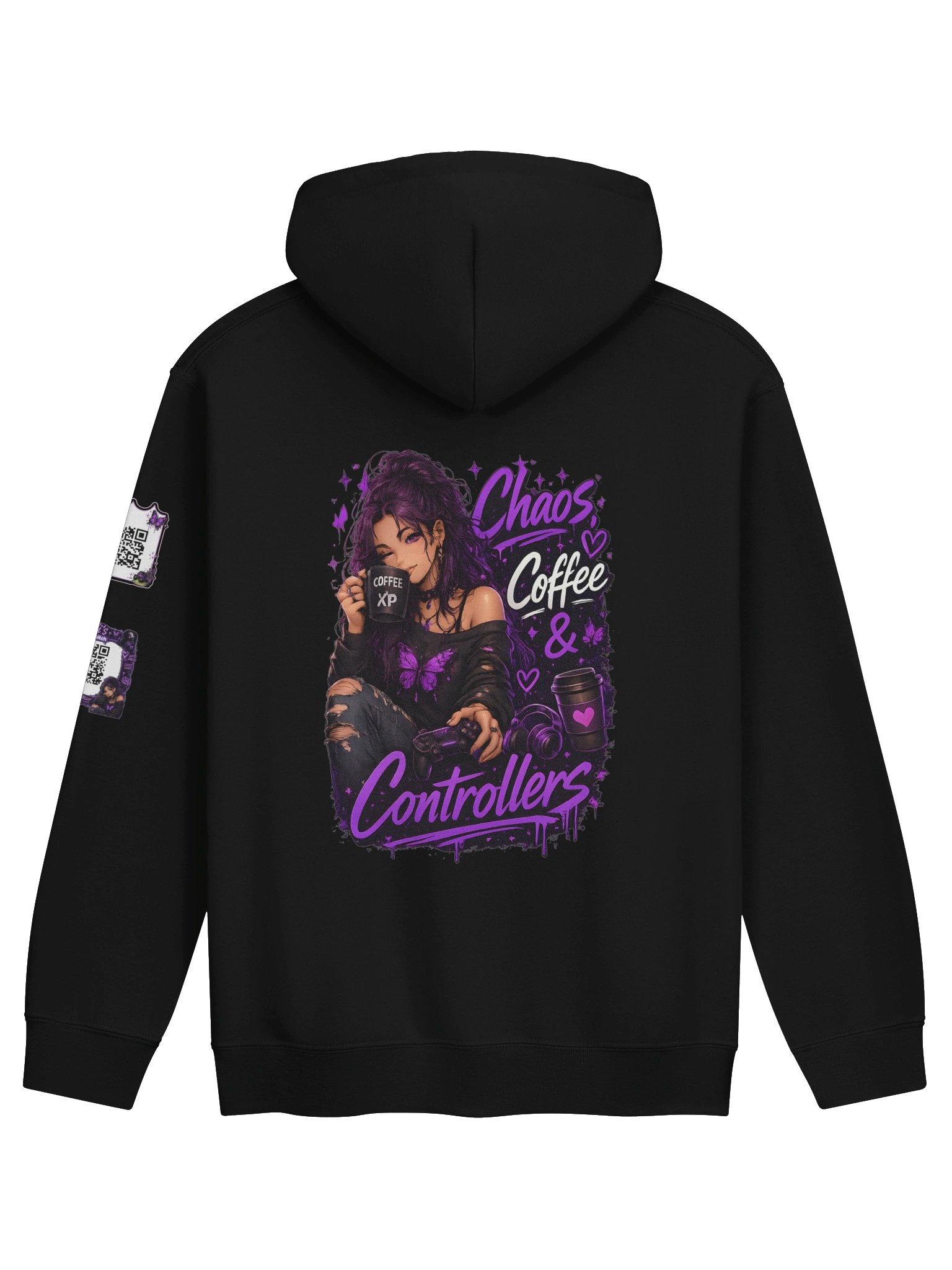 Chaos, Coffee & Controllers Hoodie w/QR product image (45)