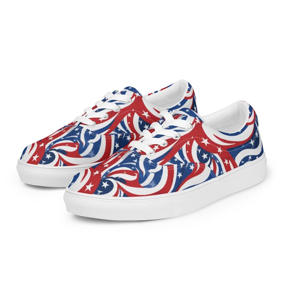 Patriotic Swirls Lace-Up Shoes product image (3)