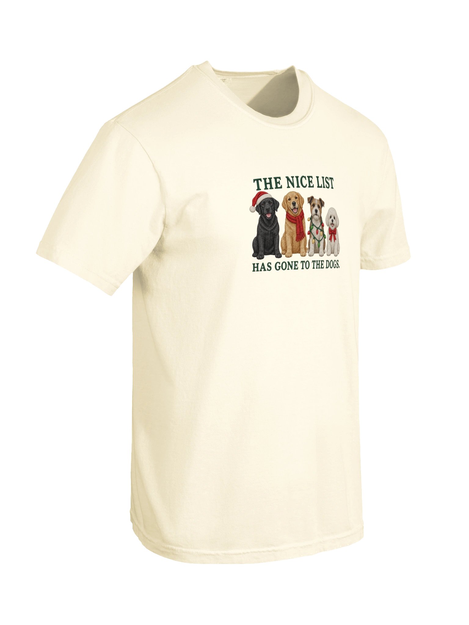 The Nice List Has Gone to the Dogs | Dog Lover Christmas T-Shirt product image (31)
