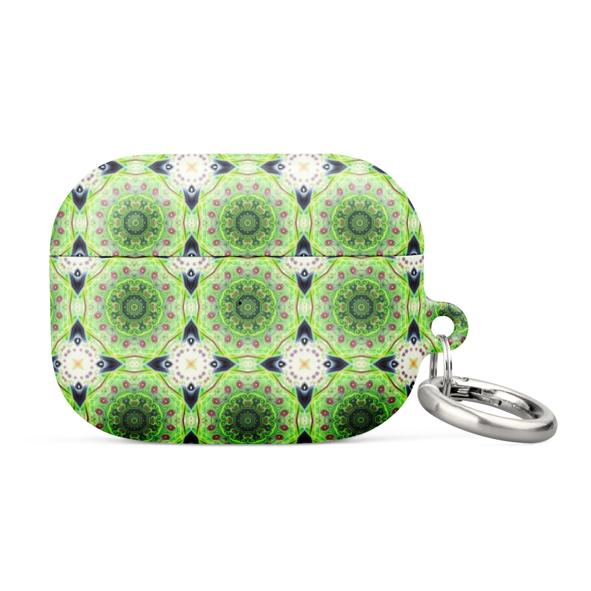 Kaleidoscope Green Grid All-Over Print AirPods® Case product image (4)