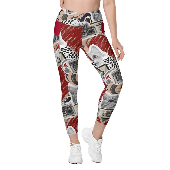 Favorite Things Nostalgic Collage Yoga Pants with Cat product image (1)