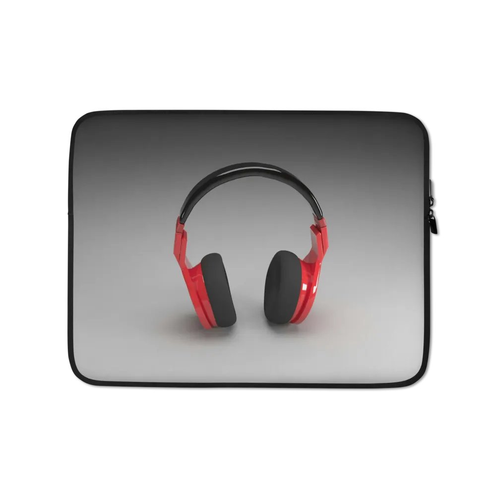 Rhythm Red Over-Ear Headphones & Apple Laptop Sleeve – Stylish Protection & Premium Sound 🎧 product image (1)