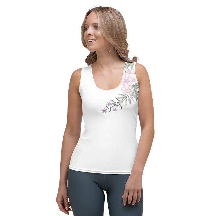 Blush Watercolor Floral Band — Women's All-Over Tank product image (1)