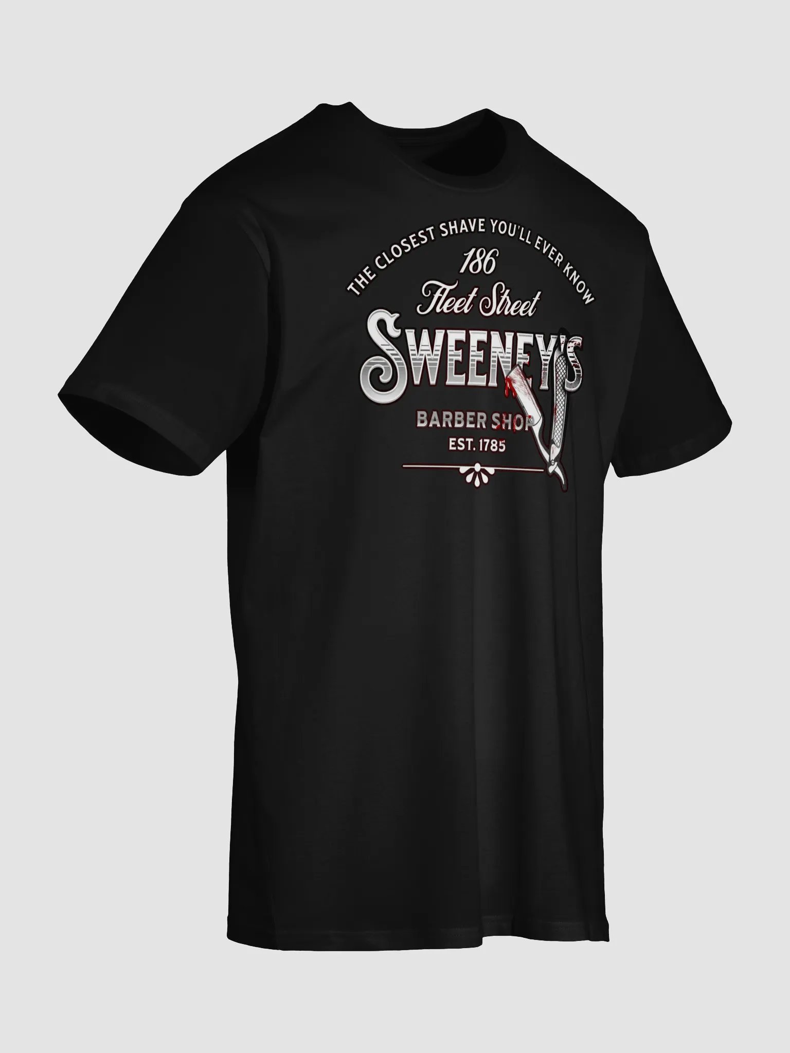 Sweeney Todd Barber Shop Tee – AS Colour Unisex Premium Gothic Broadway Shirt product image (5)