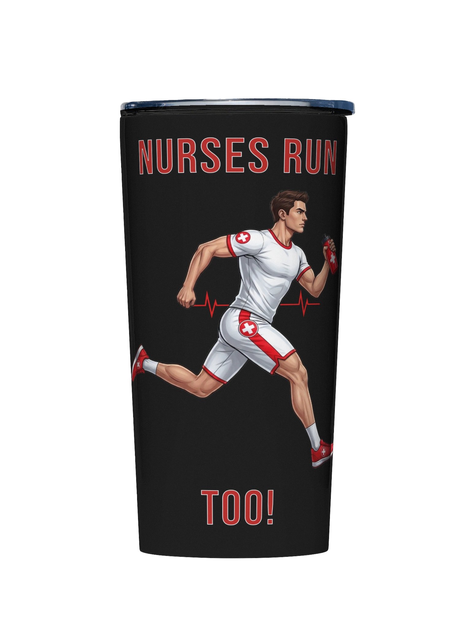 Nurse Athlete 20oz Tumbler | Mens Running Edition (Black) product image (1)