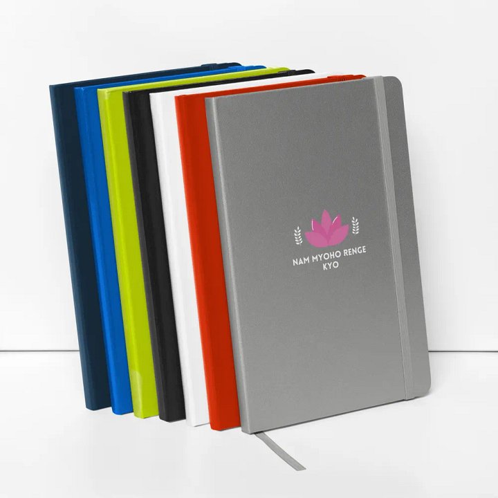 Hardcover Bound Notebook | Lotus Flower & Nam Myoho Renge Kyo product image (2)