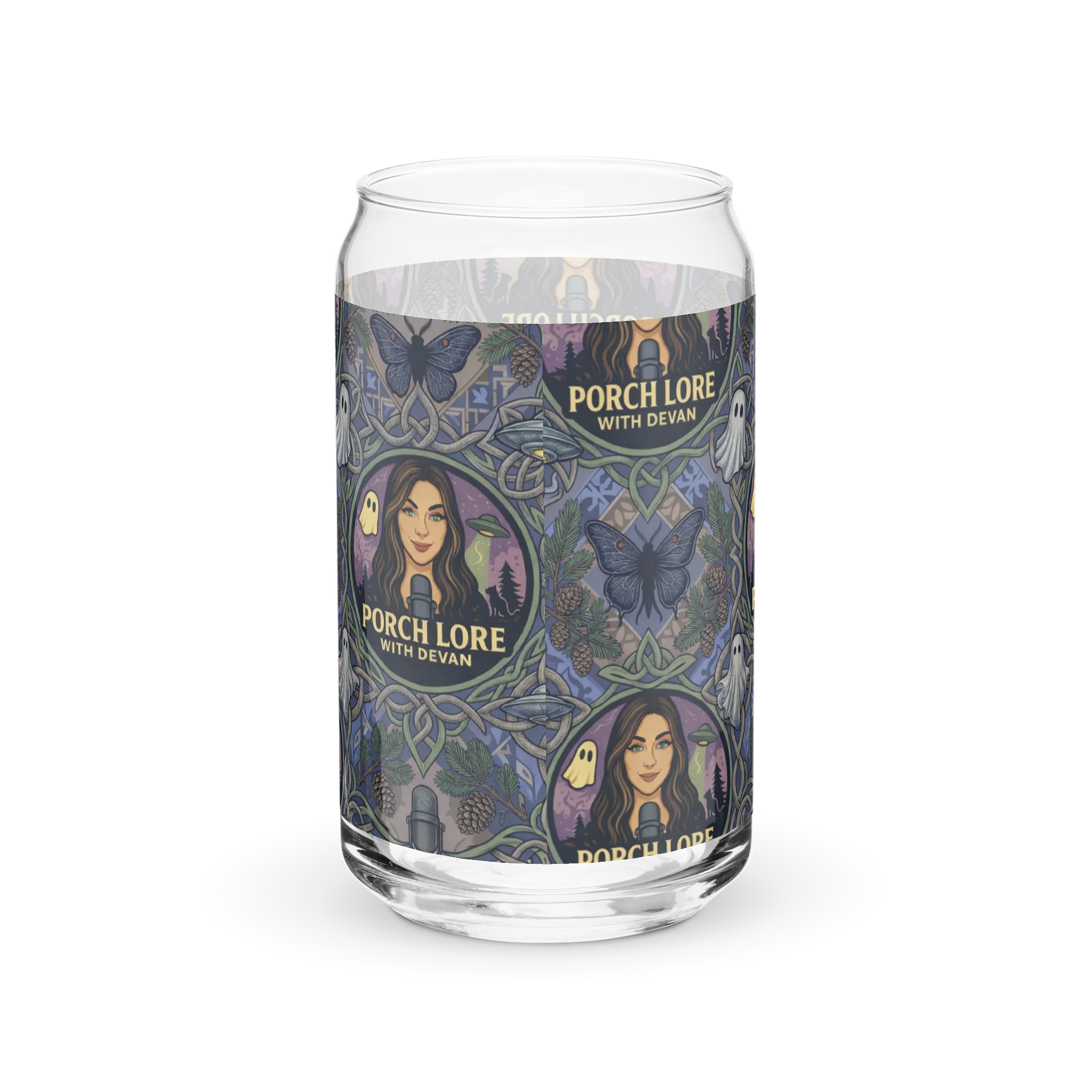 PORCH LORE DEVAN PERIWINKLE MOTH CAN-SHAPED GLASS product image (2)