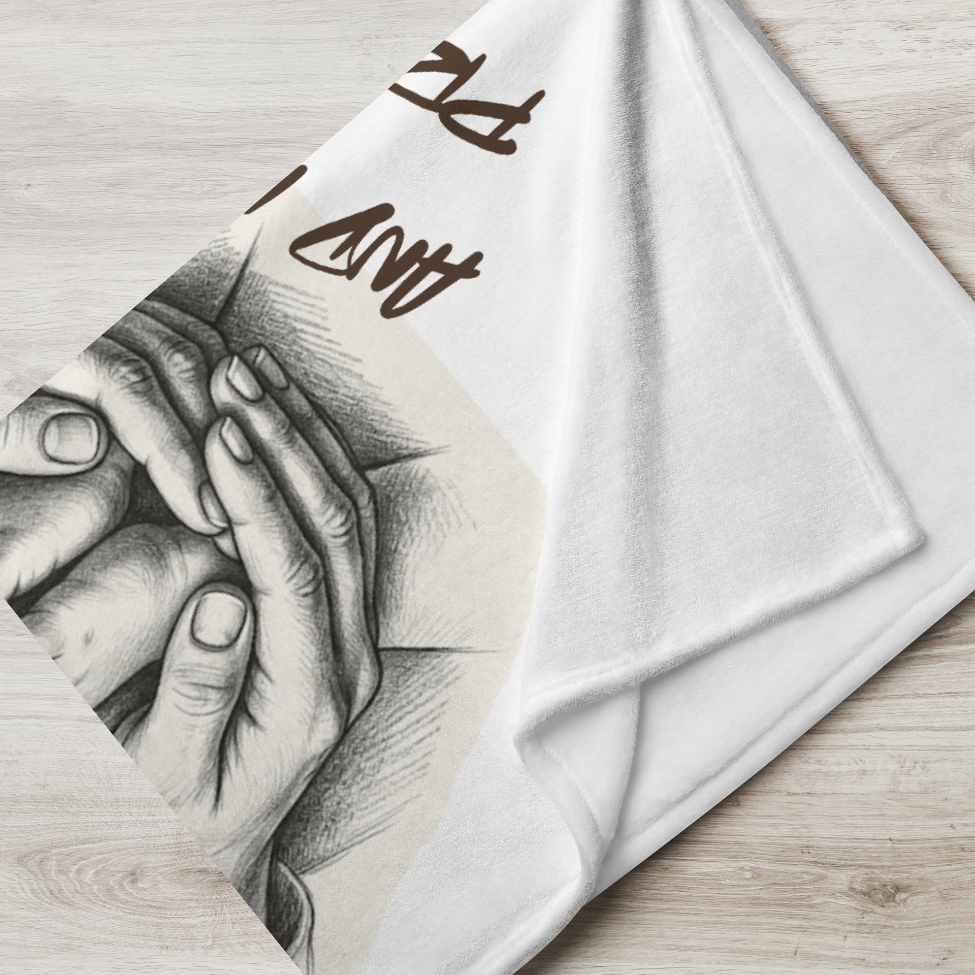 "Raised on Jesus & Mama’s Prayers" Christian Fleece Throw Blanket product image (3)