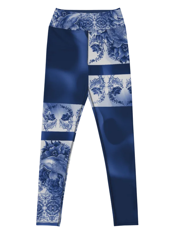 Koi and Mist-Porcelain yoga leggings product image (3)