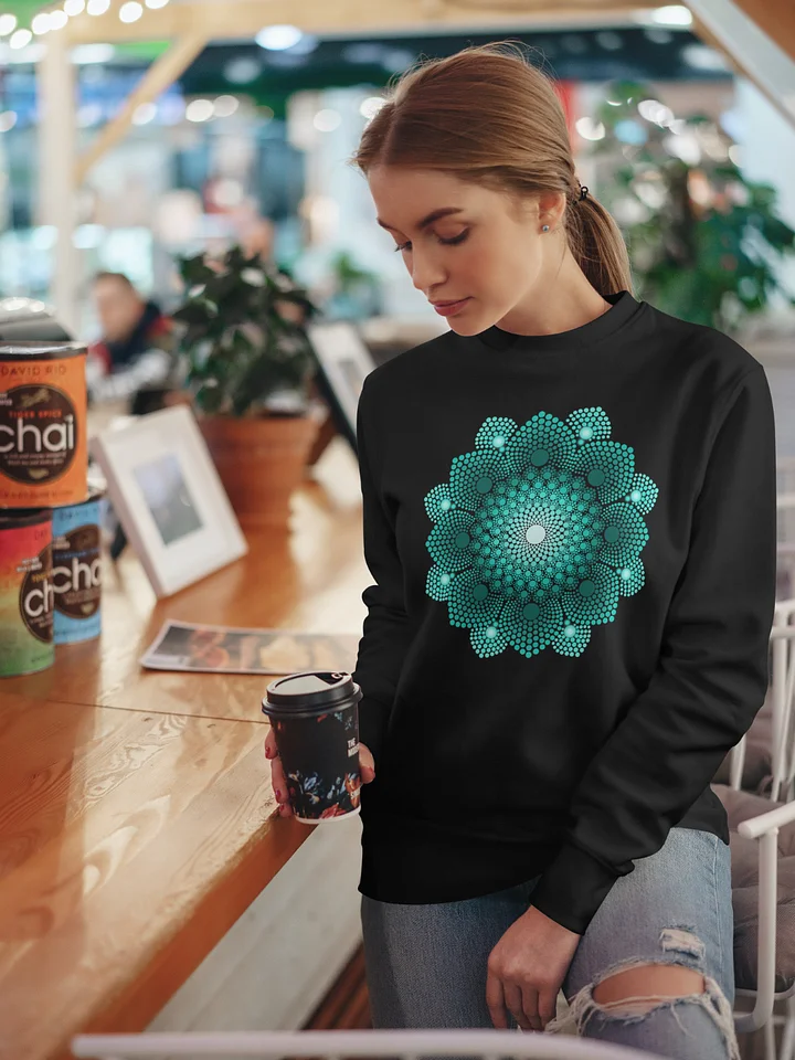 Turquoise Dot Mandala Unisex Eco Sweatshirt product image (1)