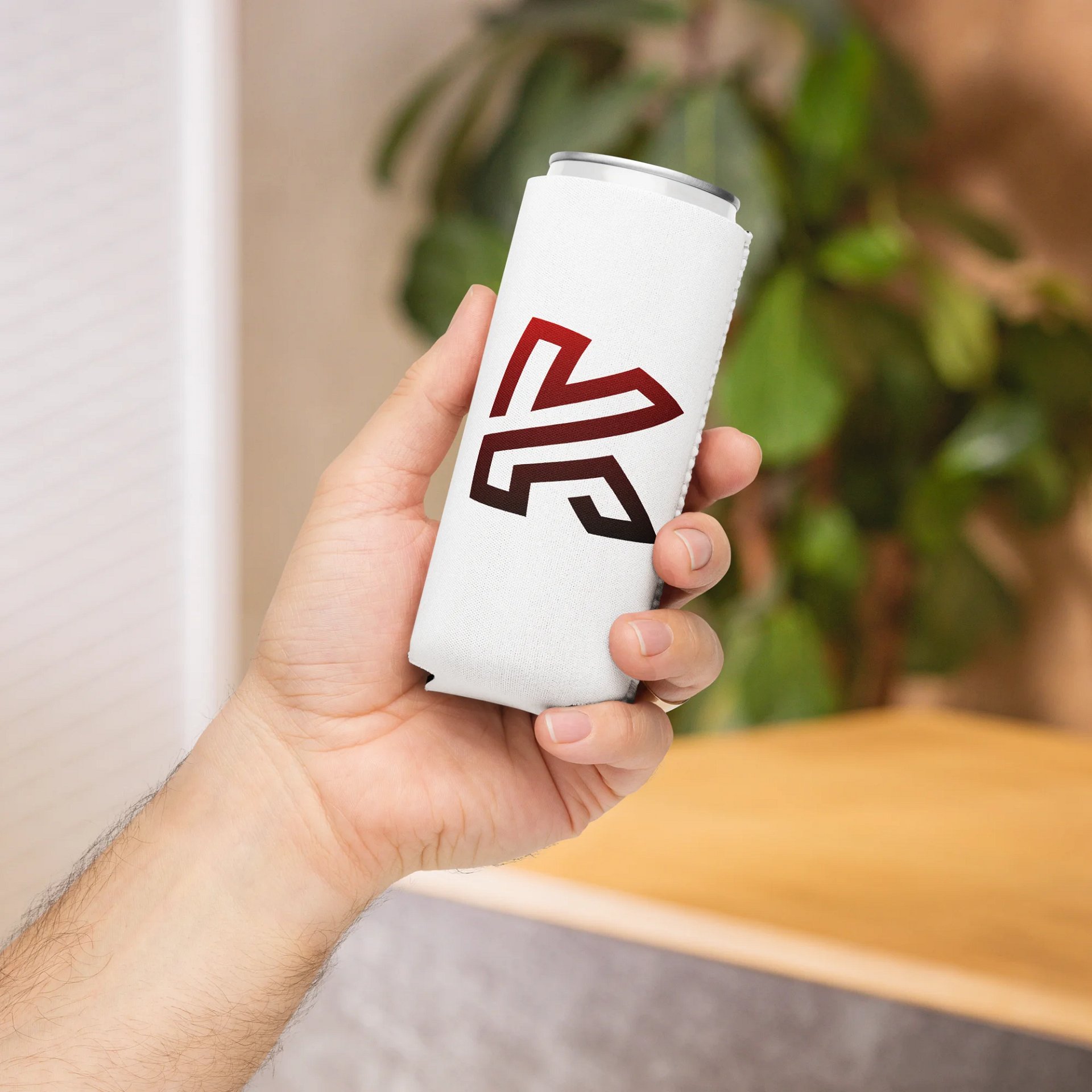 K Logo Koozie Slim (12oz) (White) product image (4)