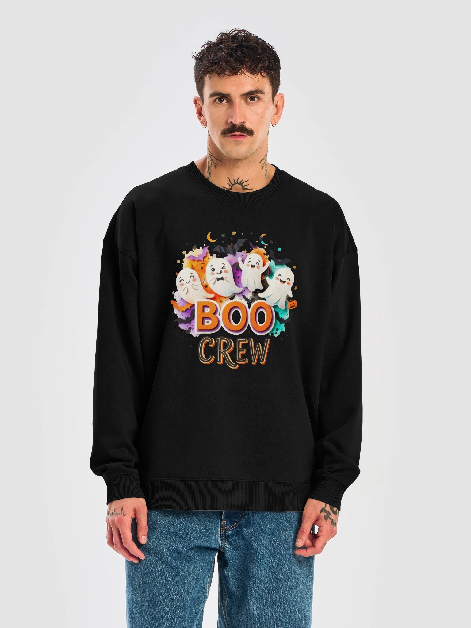 MINAY Originals | Halloween Edition "BOO CREW" Graphic Oversized Sweatshirt product image (17)