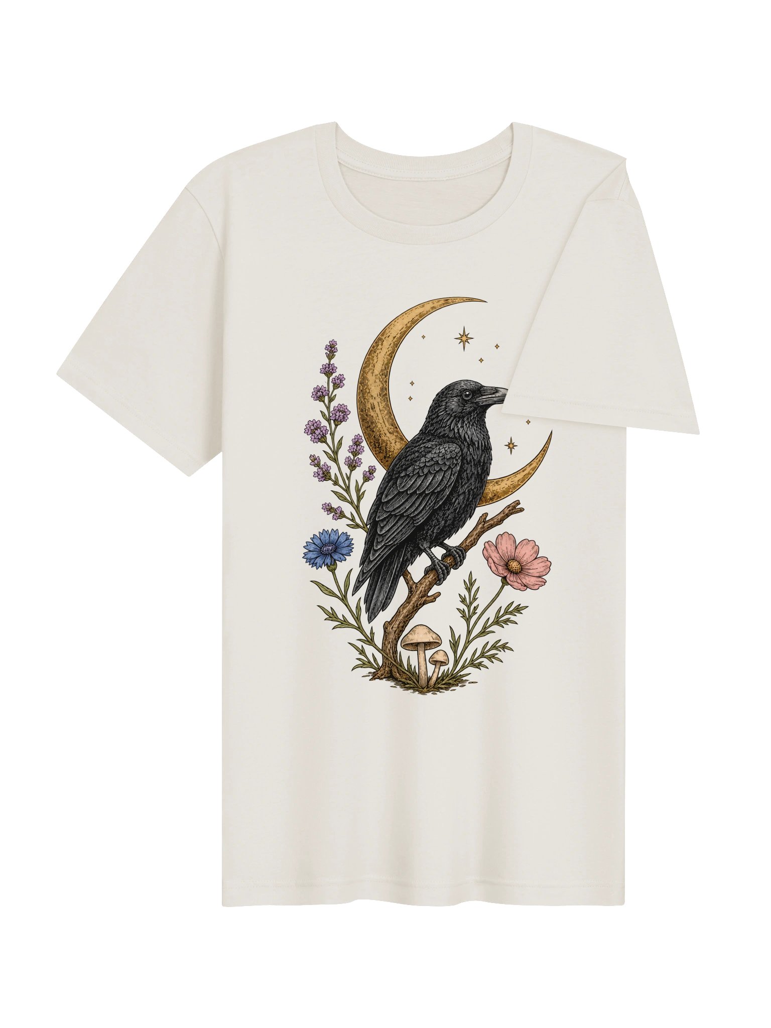 Moonlit Raven Botanical T-Shirt product image (4)