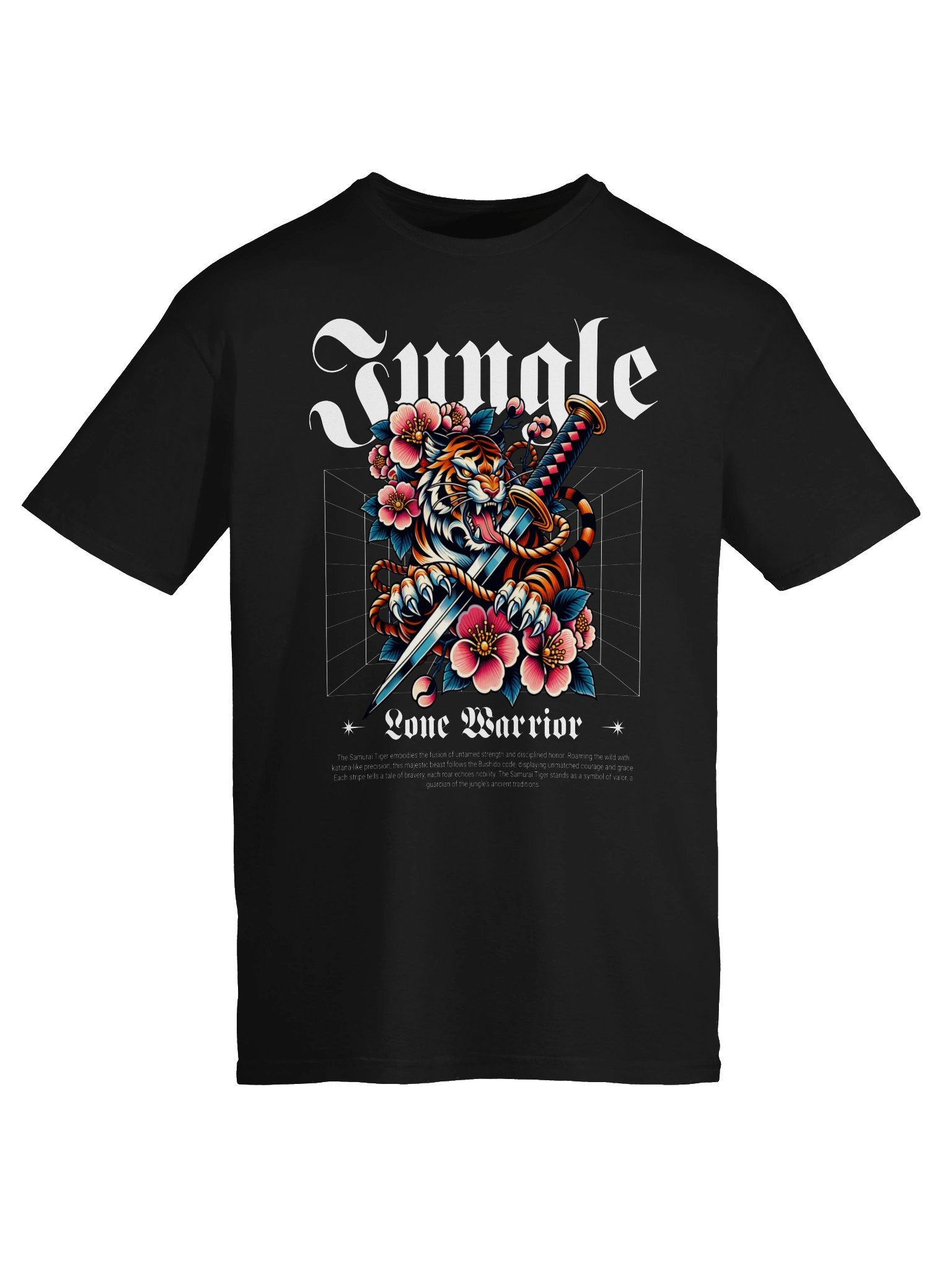 Jungle Lone Warrior Tiger Graphic Unisex Softstyle T-Shirt product image (4)