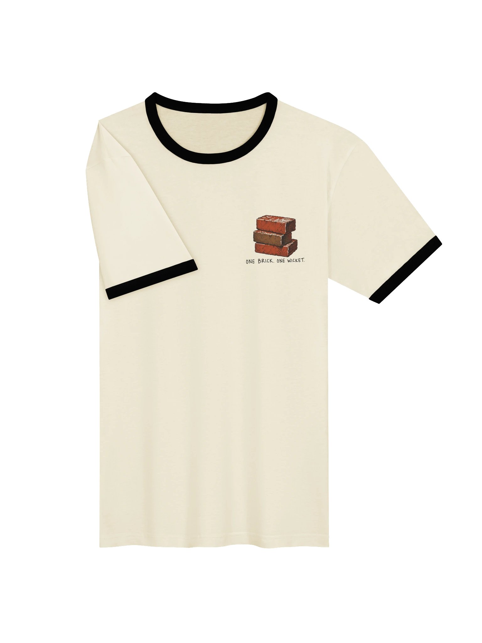 One Brick · One Wicket · Whole Childhood (Ringer Tee, Front and Back) product image (3)