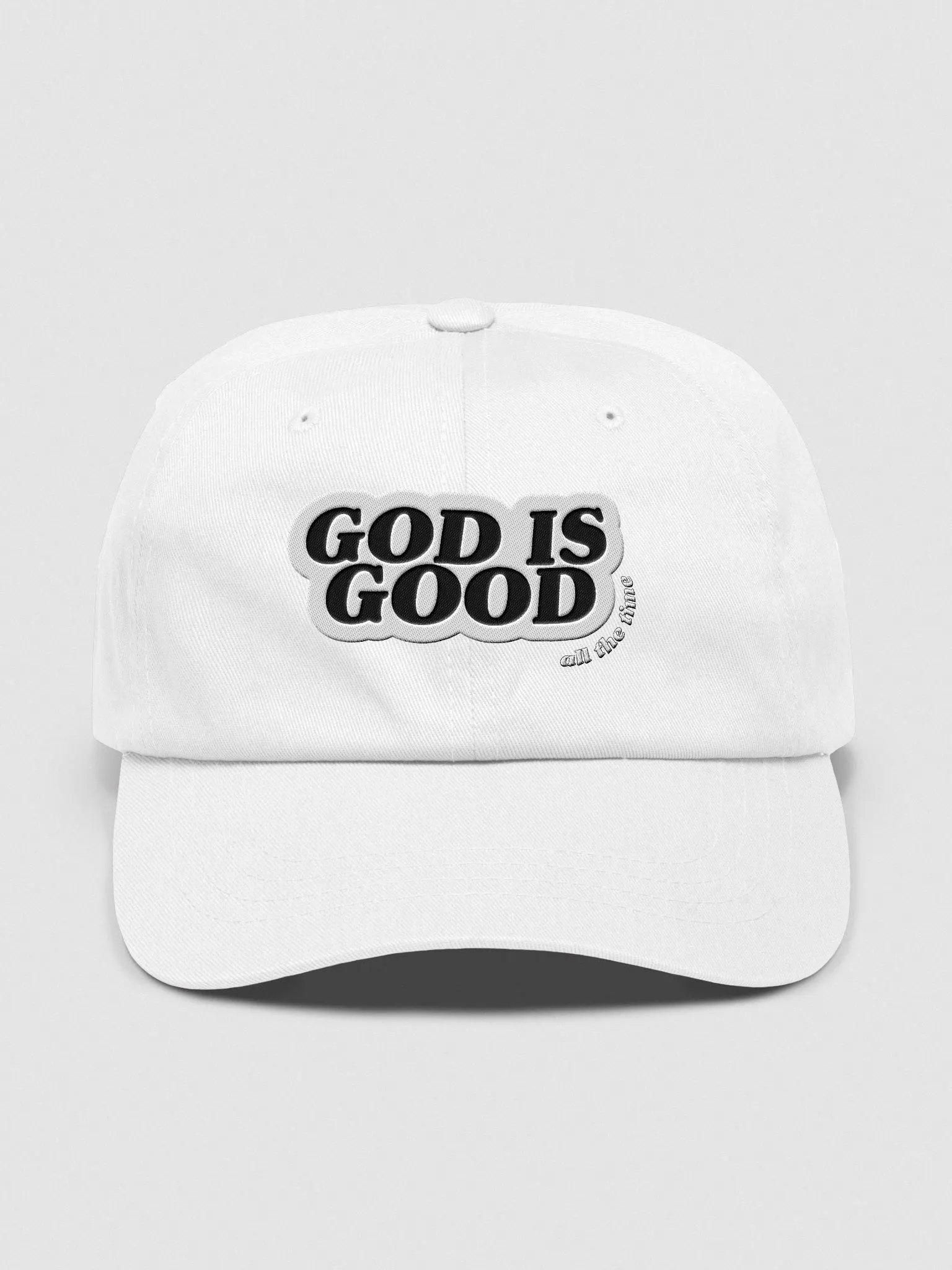 WHITE God is Good Dad Hat product image (1)