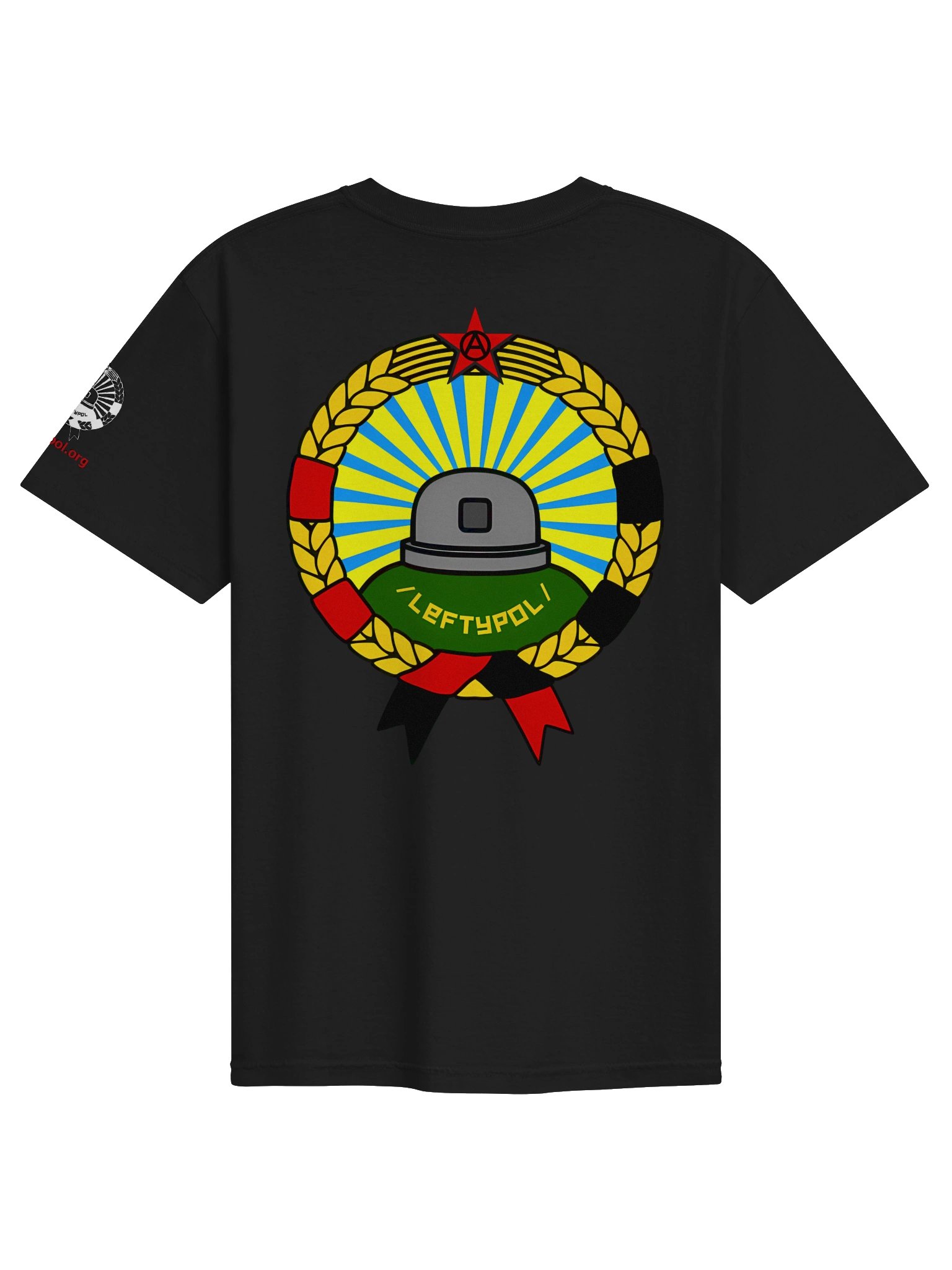 /leftypol/ — Black T-Shirt product image (2)