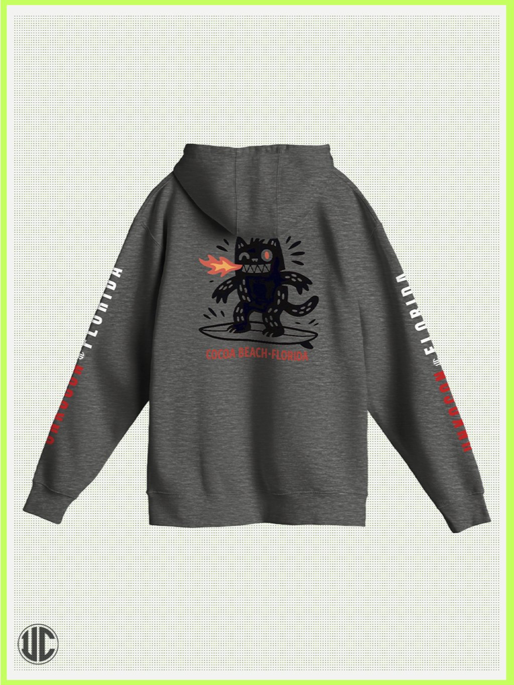 Beach Hoodie | Cocoa Beach Graphic Surf Hoodie | Unisex Pullover Hoodie product image (4)
