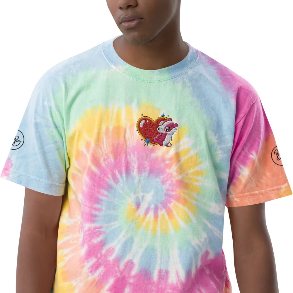BADGERx RED HEART TIE-DYE TEE product image (9)