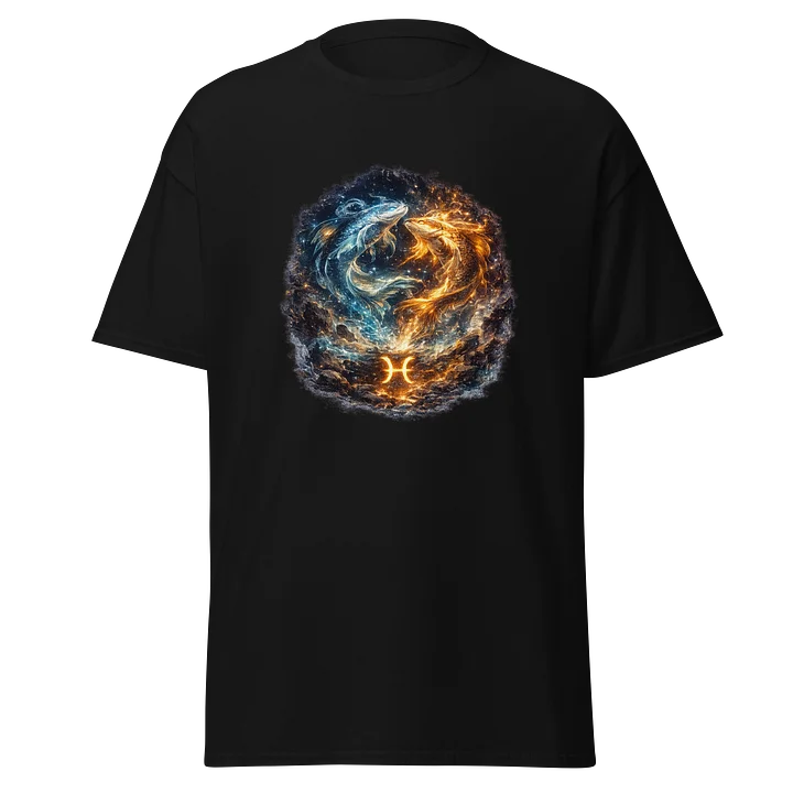 Celestial Twin Currents — Pisces Zodiac Tee product image (1)