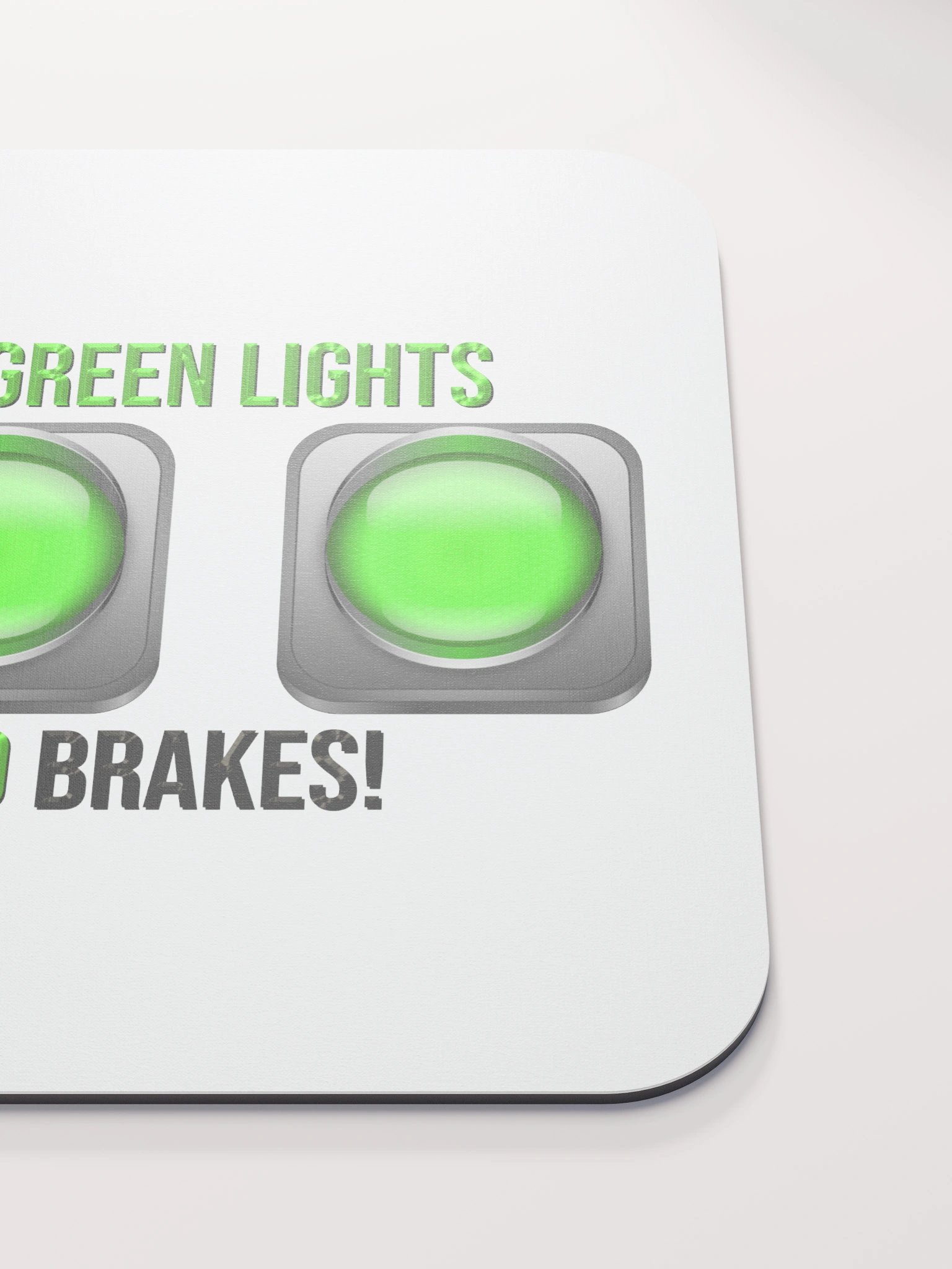 All I See IS Green Lights, White Mouse Pad BV product image (5)