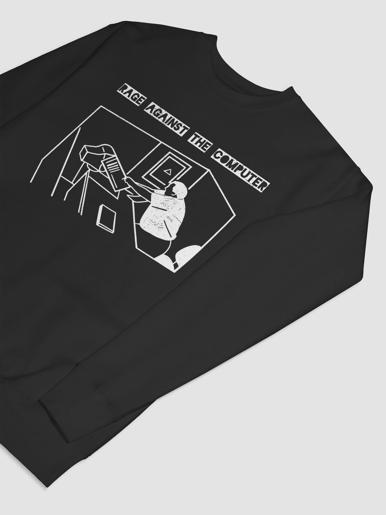 Rage Against the Computer – Office Meltdown Meme | Doodle Sweatshirt product image (7)