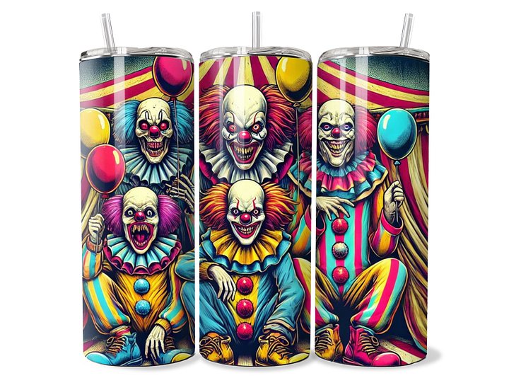 Carnival of Clowns Horror Tumbler - 20oz Stainless Steel product image (1)