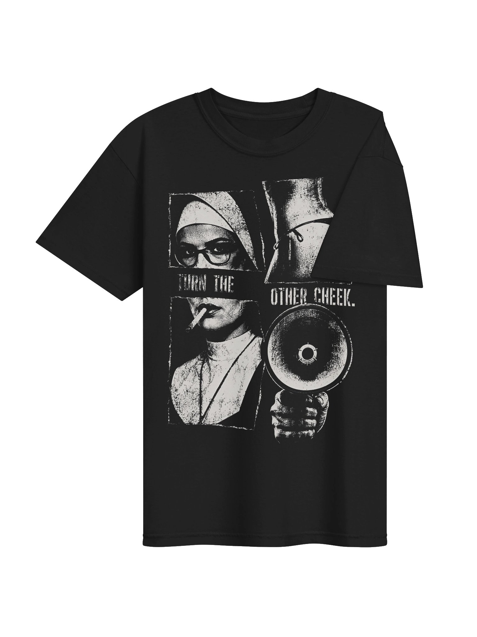 Turn the other cheek - Nun // Heavyweight Vintage Graphic Tee product image (5)