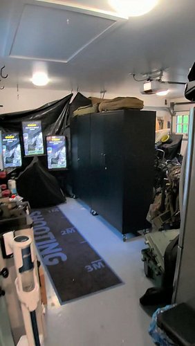What do you think of my ‘At Home Shooting Lane’??? Featuring the @gunpower_inc SMT Targets… #airsoft #notreal
