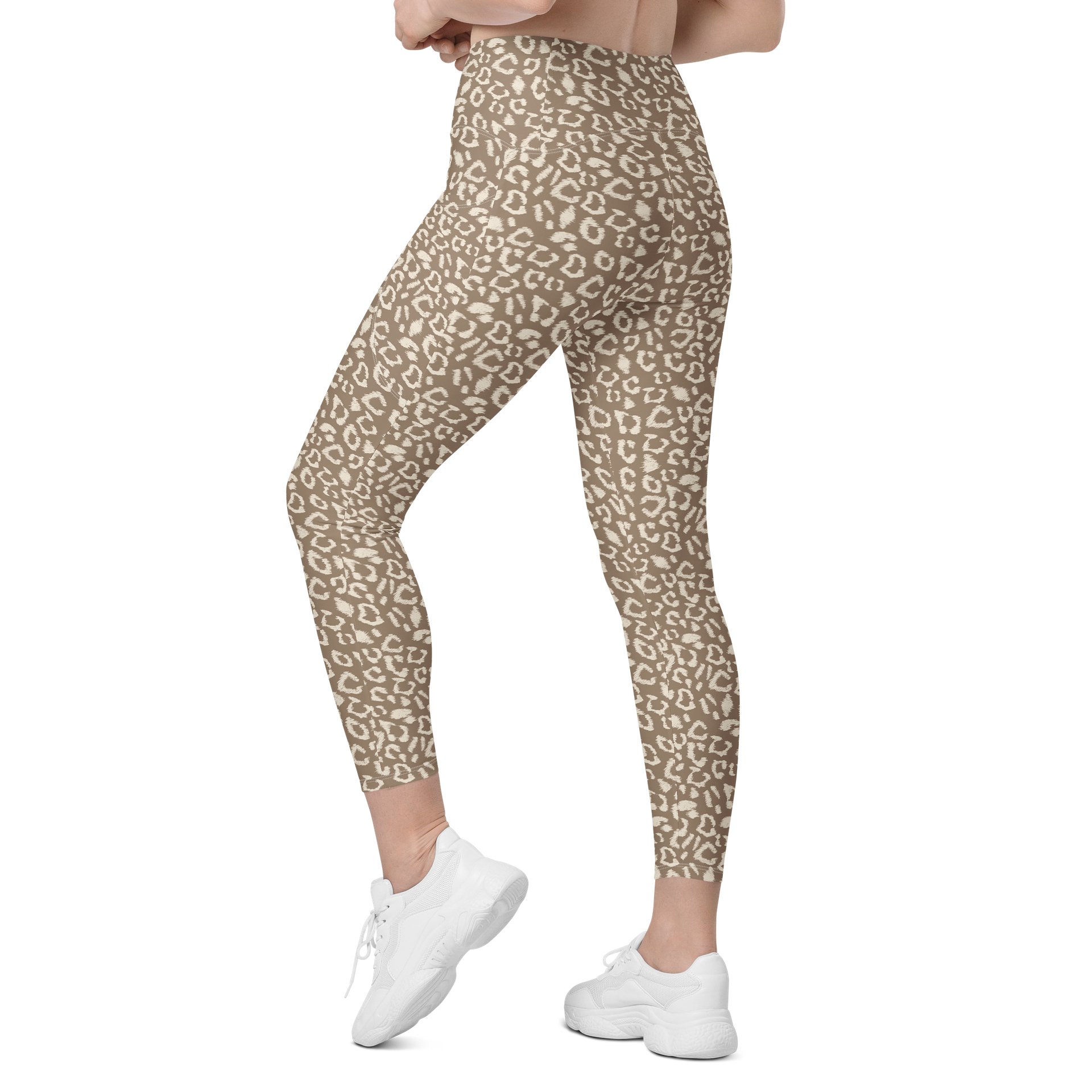 Comfortable Crossover Leggings with Bold Leopard Print product image (6)