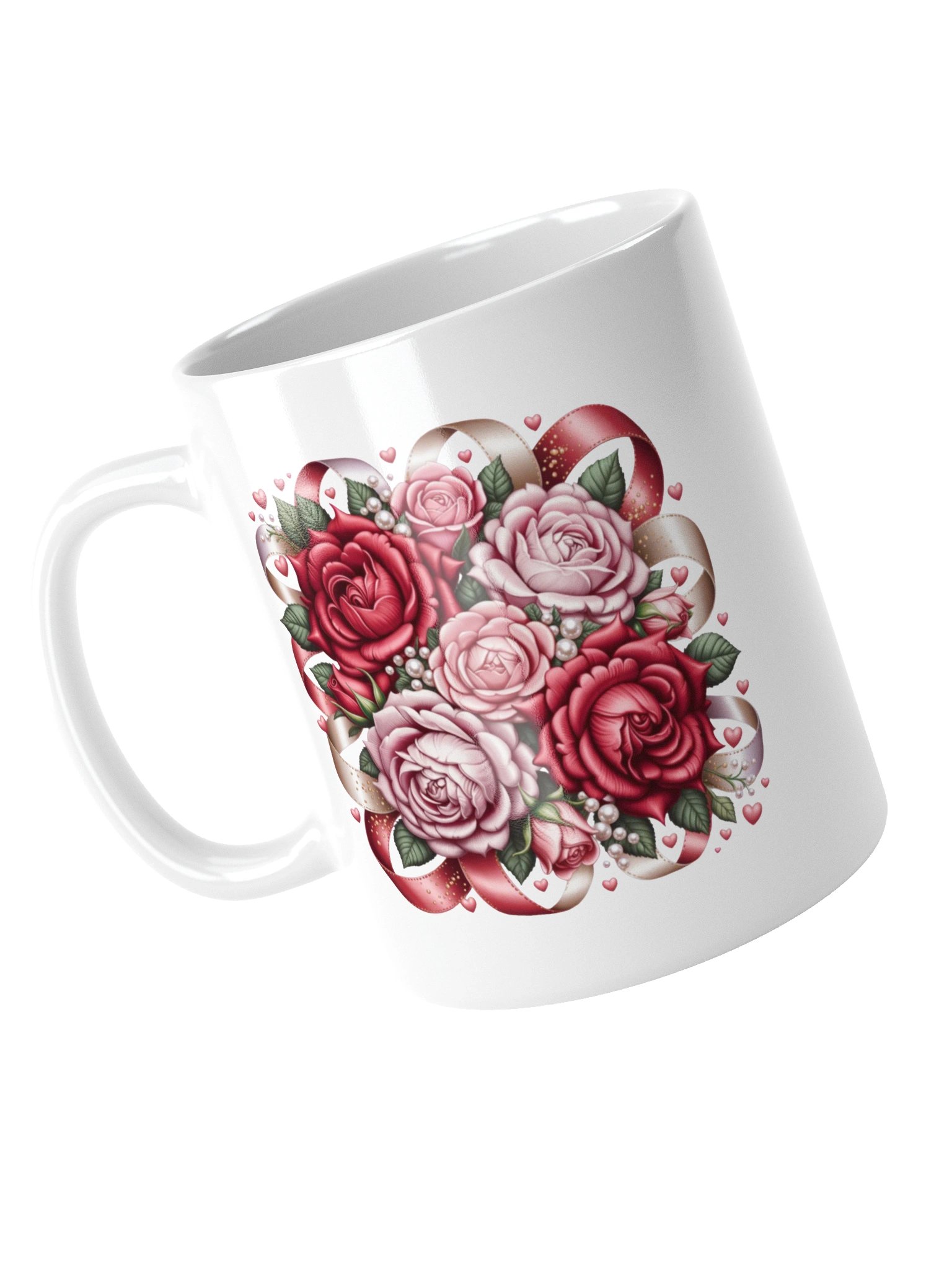 Rose and Ribbon Valentine Coffee Mug product image (14)