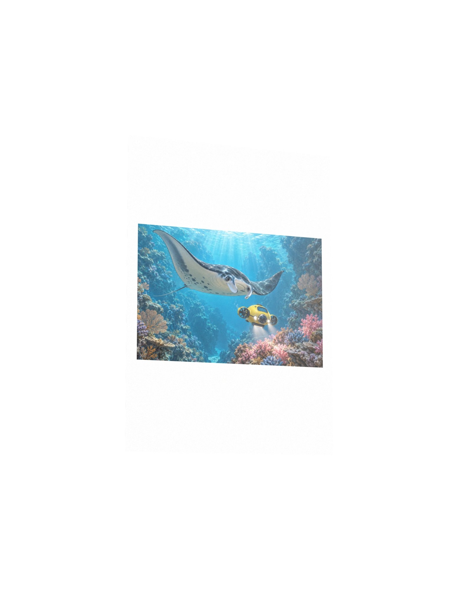 Manta Mapping Small Art Print product image (3)