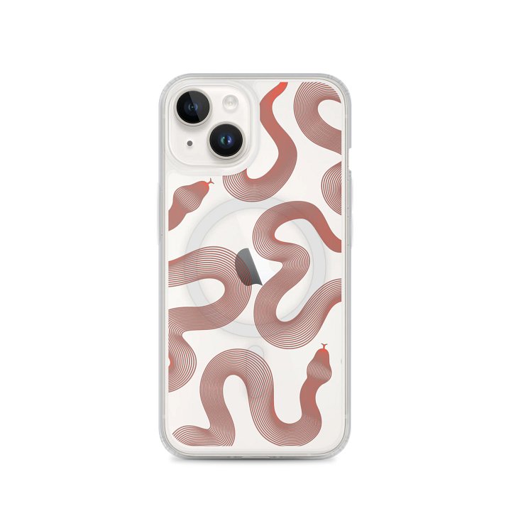 Crimson Rippling Serpentine iPhone Case product image (4)