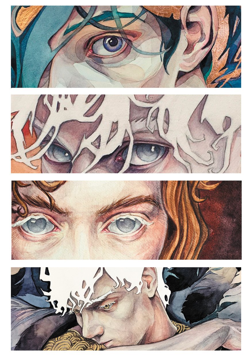 "Eyes" 4 stickerset A5 product image (3)