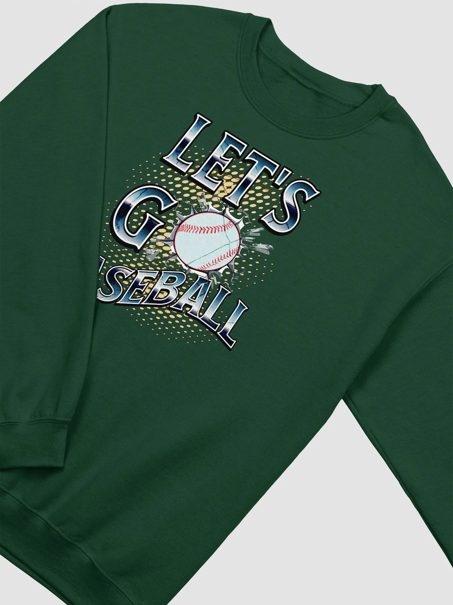 Lets Go Baseball Bursting Action Crewneck product image (4)