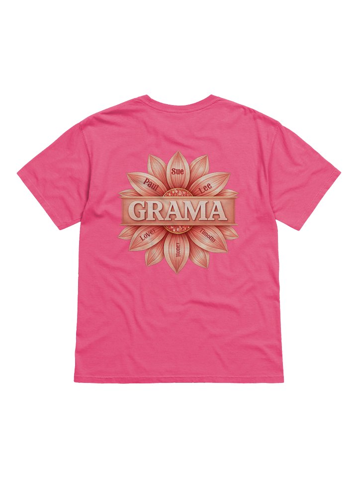 Personalized Grama Shirt Comfort Colors 1717 Custom Grandma Flower Name Shirt Gift for Grama Nana Mimi Grandmother Tee product image (2)