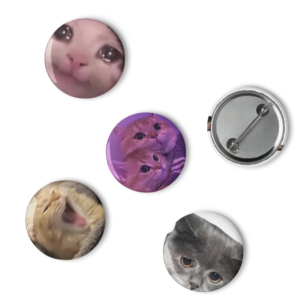 Set of Pin Buttons: Meme Cats 4 product image (6)
