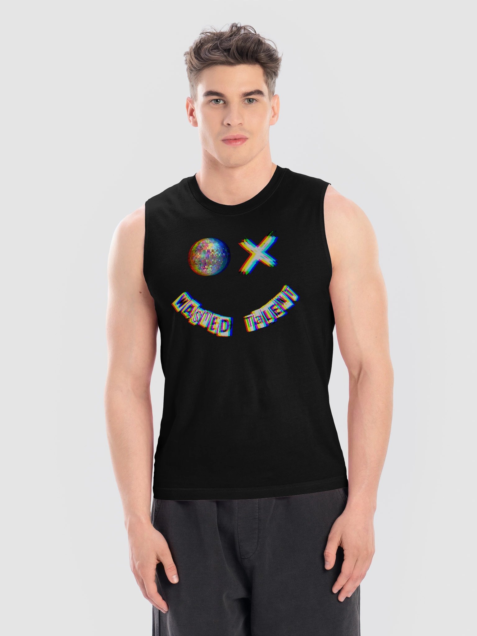 Wasted Talent OG Glitch Smiley Tank - Unisex product image (7)
