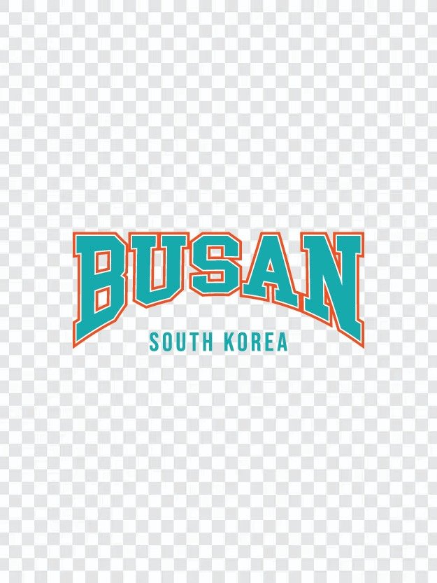 Busan South Korea Varsity Typography Set | 부산 바시티 타이포그라피 벡터 디자인 product image (2)