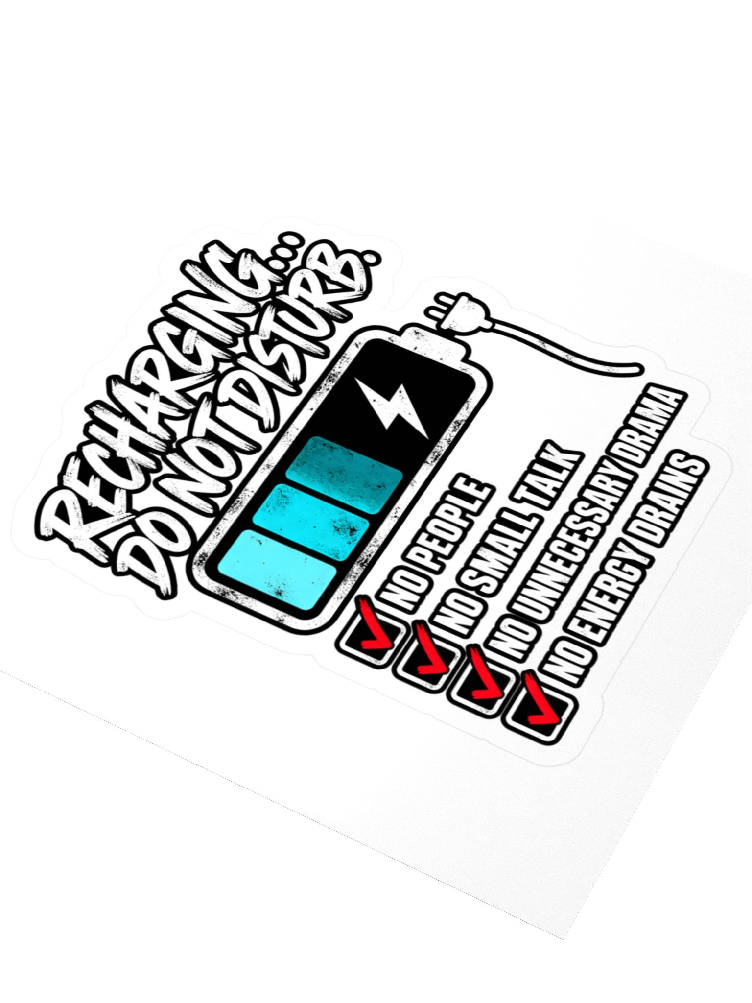 Recharging... Do Not Disturb.™ Sticker product image (3)
