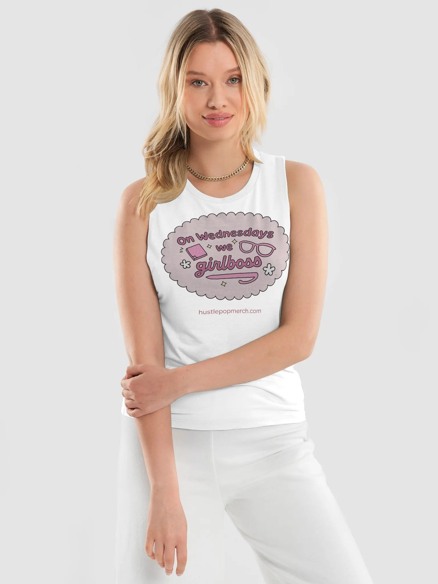 On Wednesdays We Girlboss Women's Muscle Tank product image (9)
