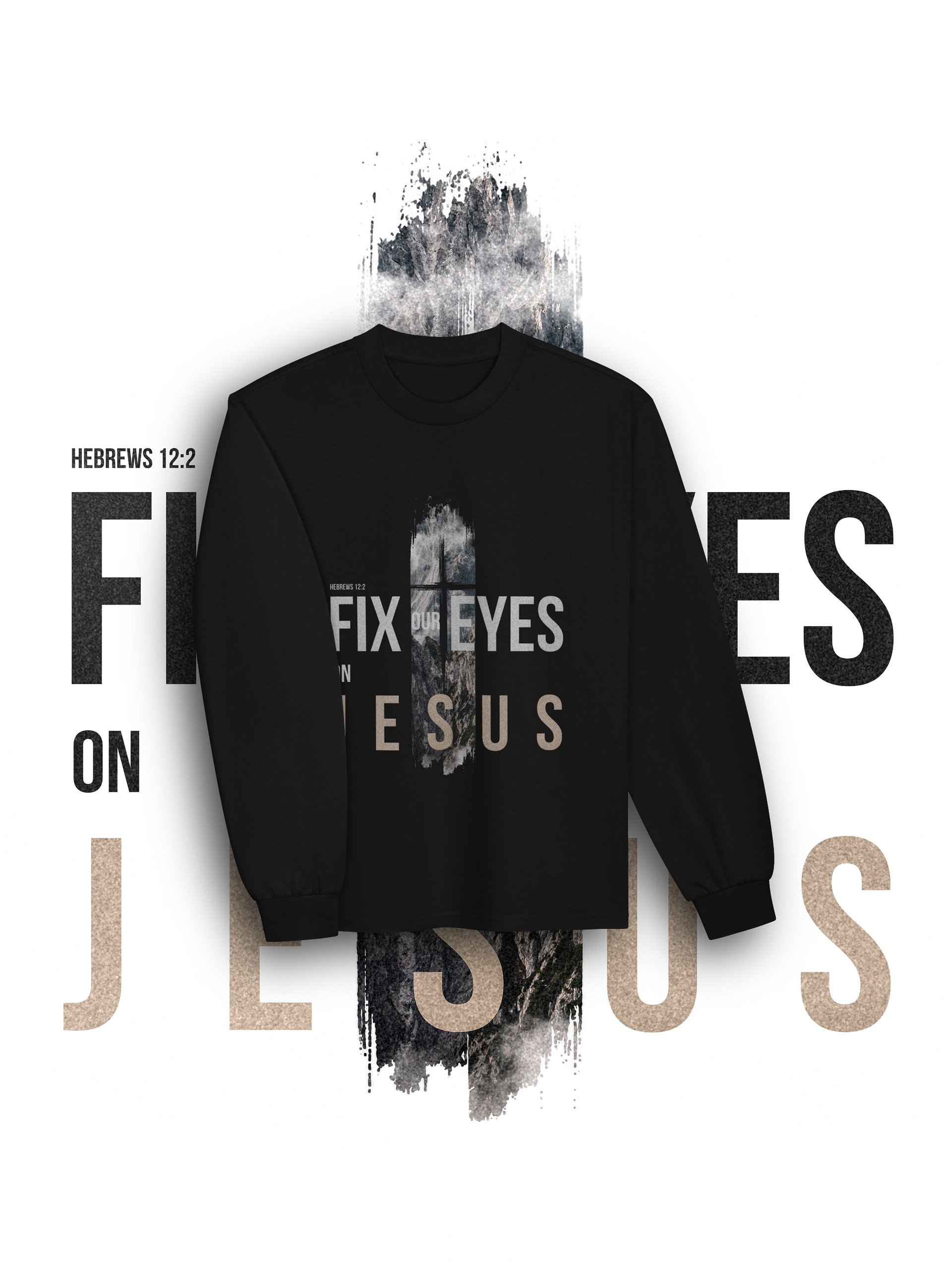 Hebrews 12:2 - AS Colour Unisex Premium Heavyweight Long Sleeve Shirt by AS Colour product image (3)