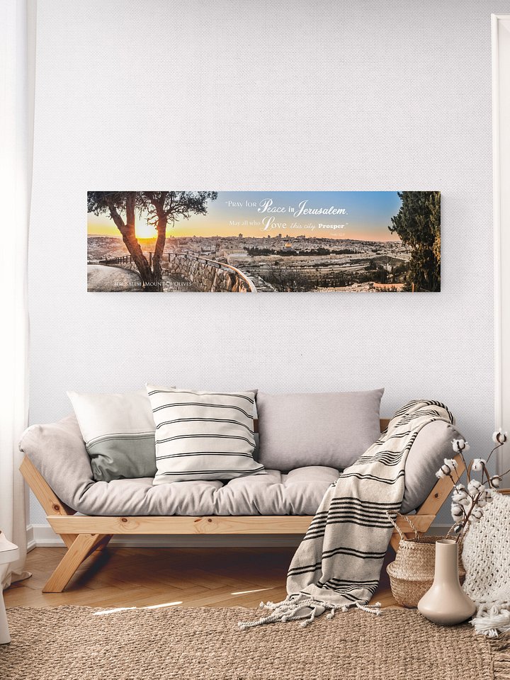 PRAY FOR PEACE OF JERUSALEM Panoramic Gallery Wrapped Canvas Art product image (1)